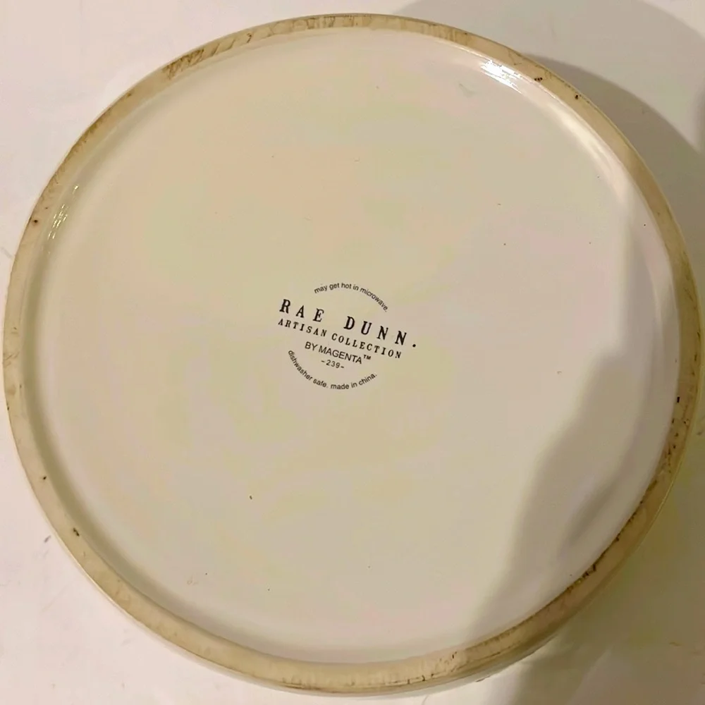 Rae Dunn Dog Bowl Bon Appetit 8” Across